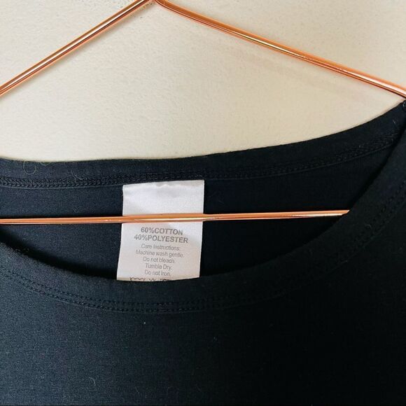 EUC ANGL Black Rainbow Patchwork Graphic Tank Large - Picture 4 of 5